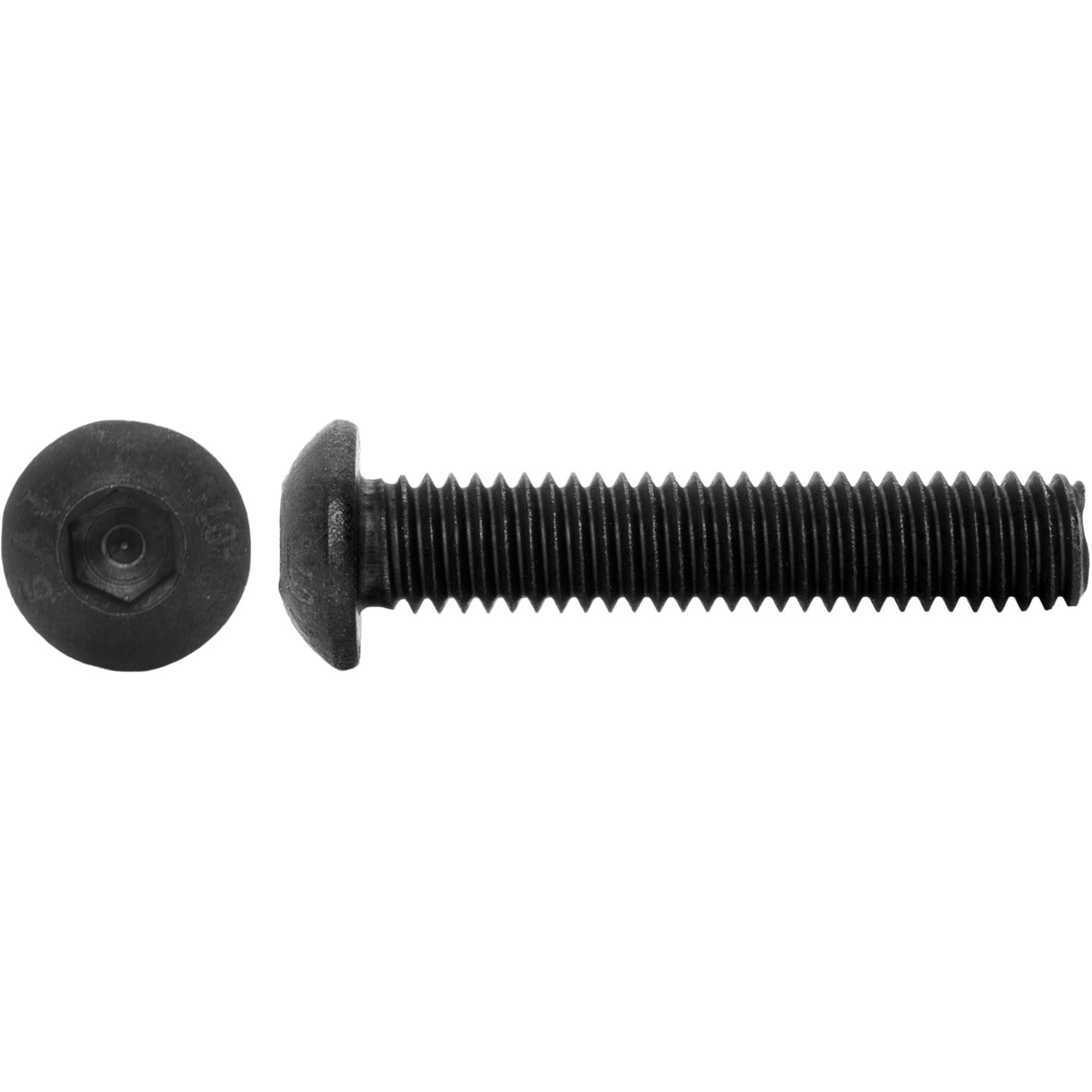 ISO 7380-1 schwarz Edelstahl A4 Schraube mit Kopf