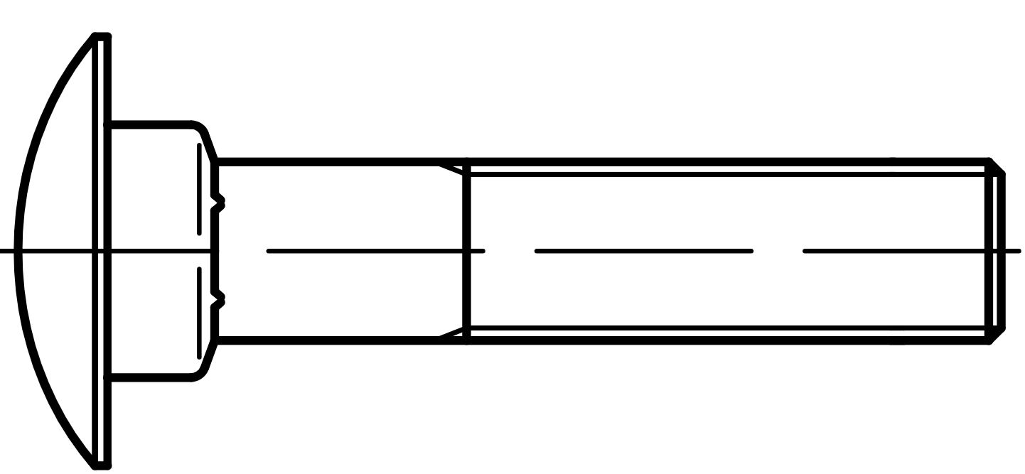 Schlossschraube DIN 603 (Flachrundschraube) Edelstahl A4 Schwarz
