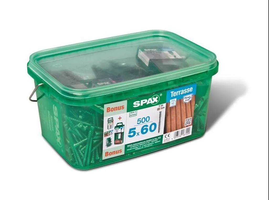 SPAX Terrassenschraube Bonus Set, 5 x 60 mm, 500 Stück
